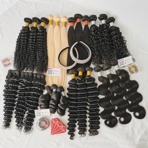 Top Quality 3+1 Packet Human Hair Meche Humain Bresilienne En Gros 3 Bundles with Closure